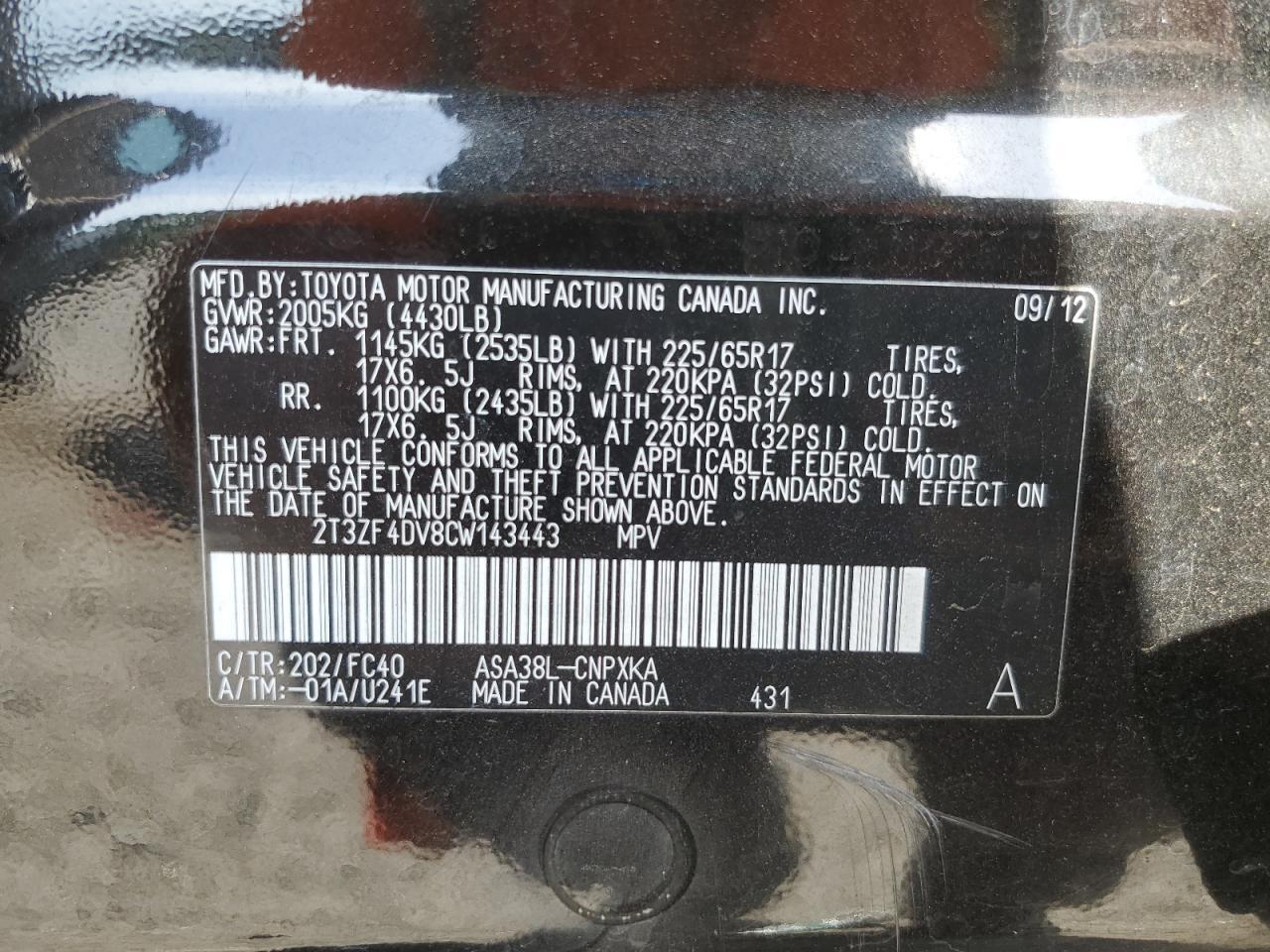 2012 TOYOTA RAV4