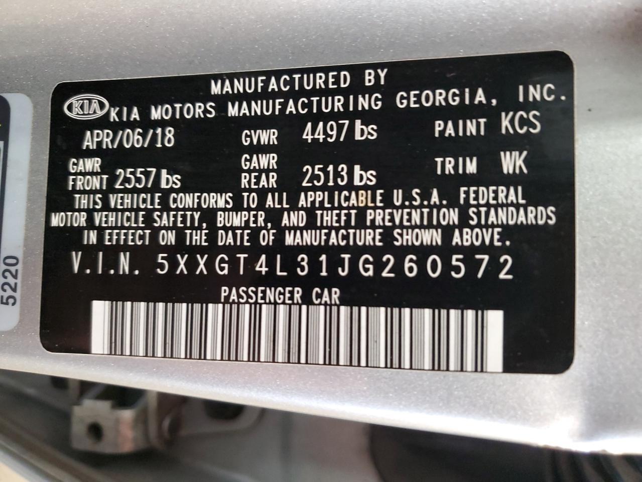 2018 KIA OPTIMA