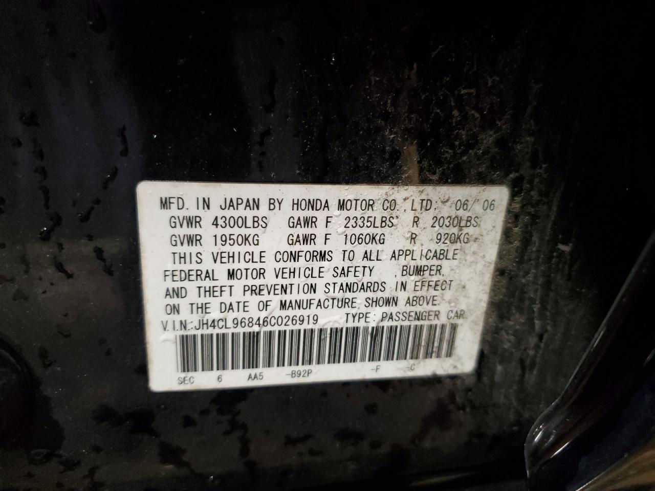 2006 ACURA TSX
