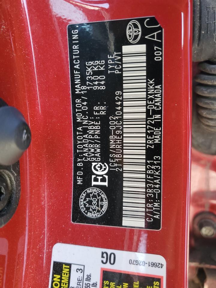 2018 TOYOTA COROLLA