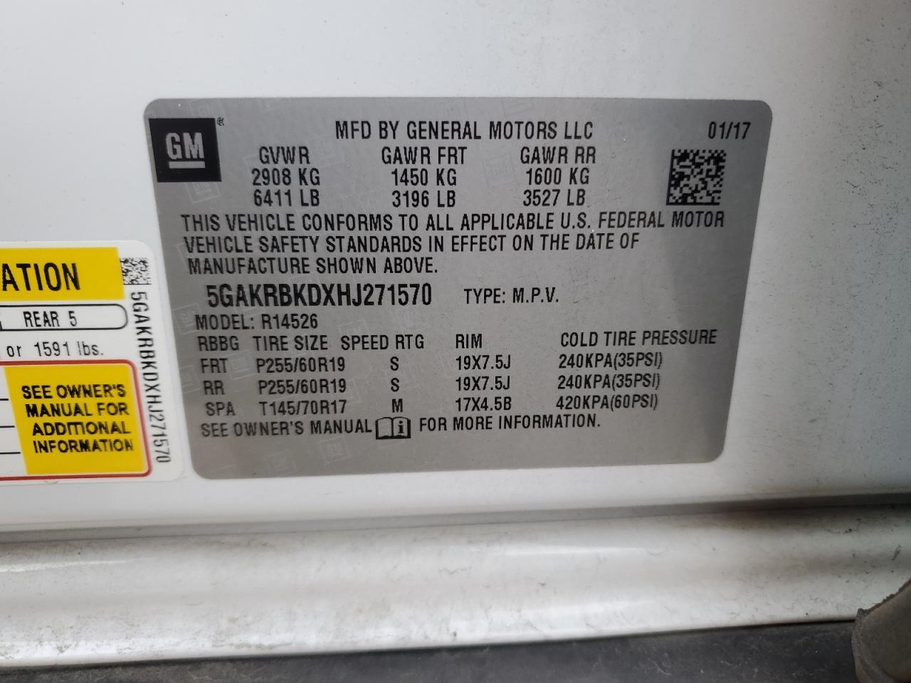 2017 BUICK ENCLAVE