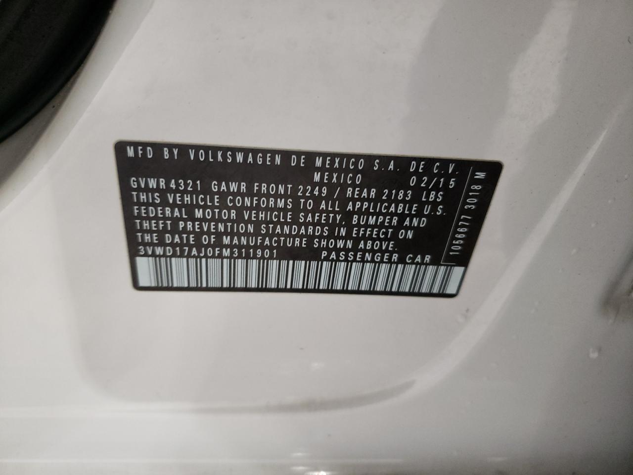2015 VOLKSWAGEN JETTA