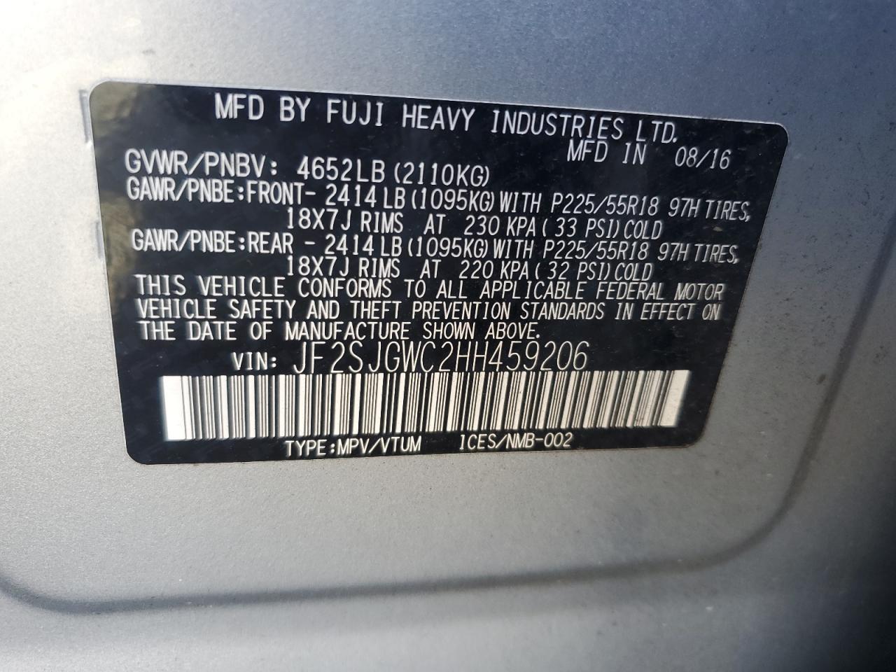 2017 SUBARU FORESTER