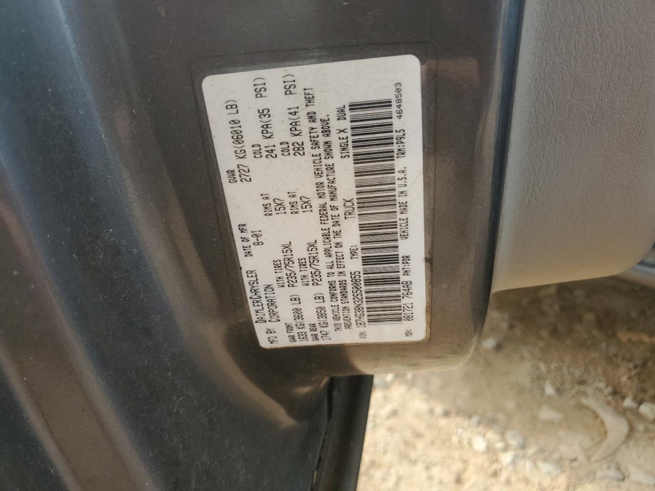 2002 DODGE Dakota