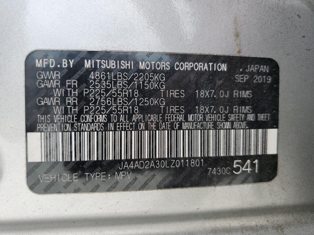 2020 MITSUBISHI outlander