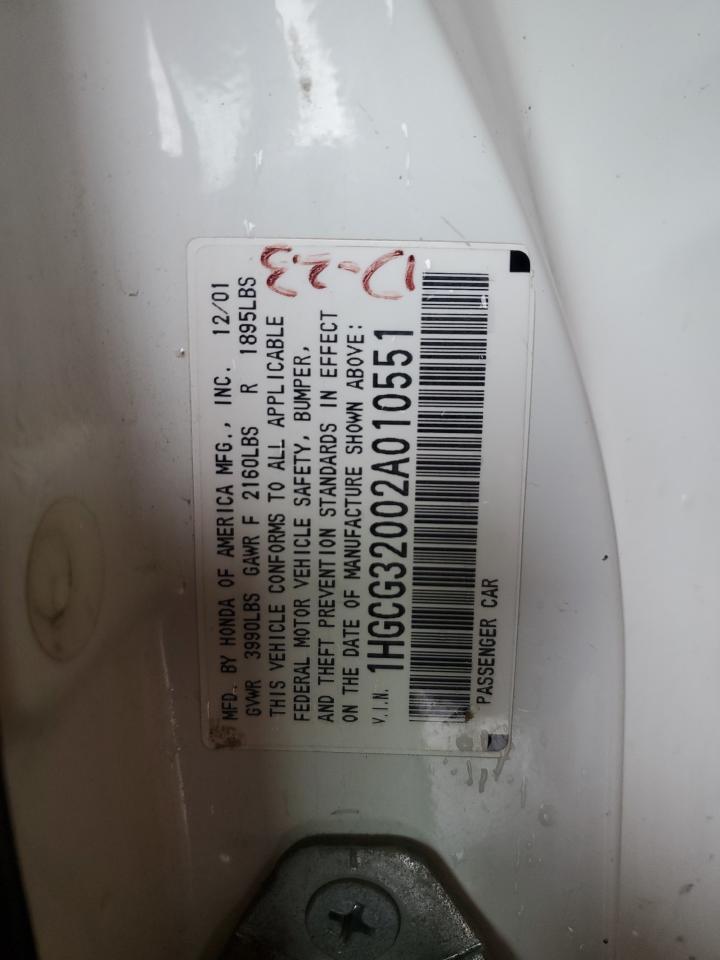 2002 HONDA ACCORD