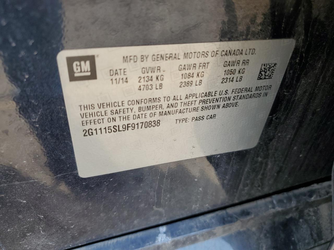 2015 CHEVROLET IMPALA