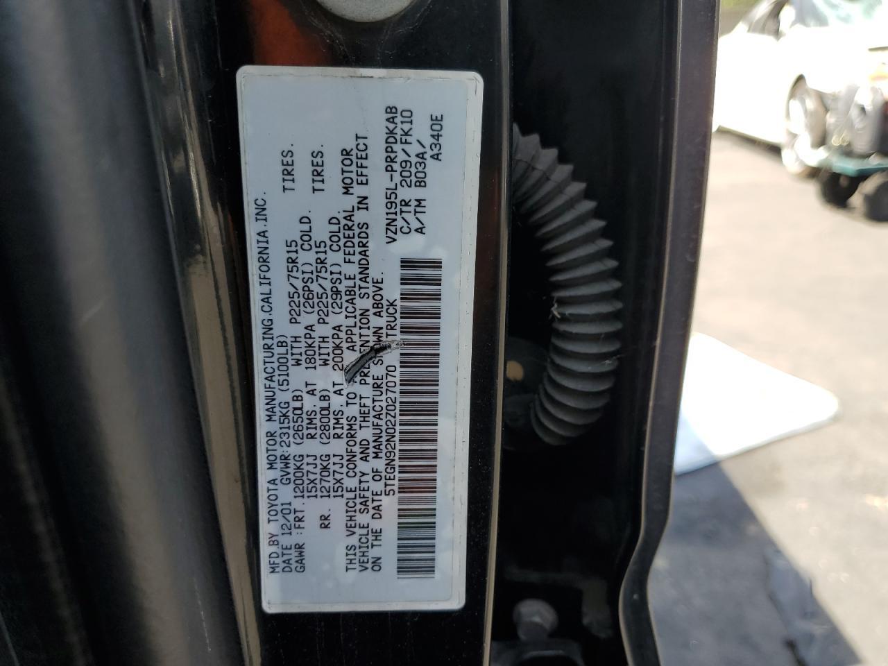 2002 TOYOTA TACOMA