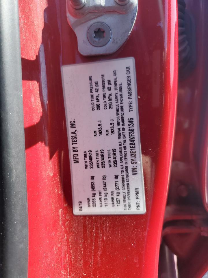 2019 TESLA MODEL 3