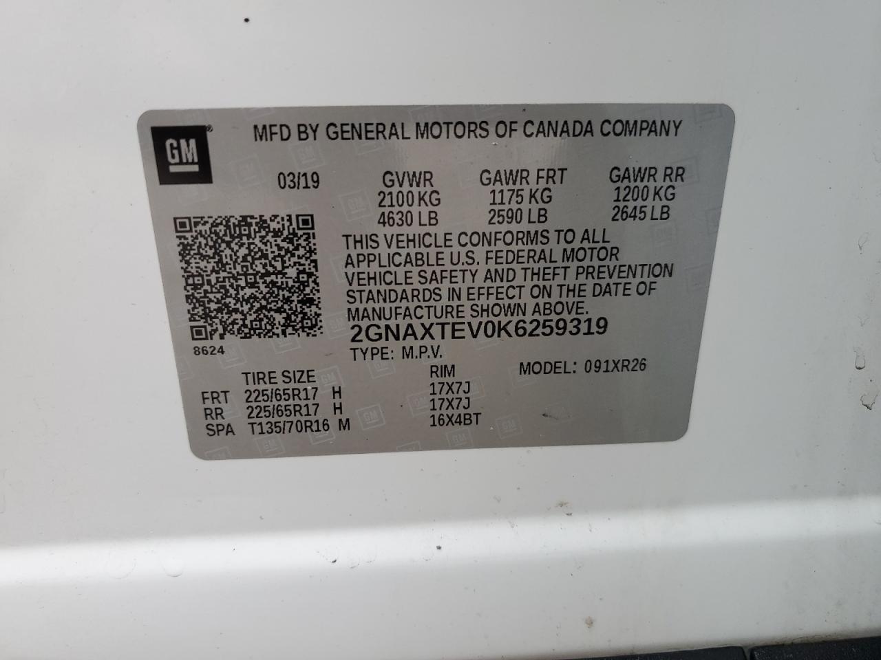 2019 CHEVROLET EQUINOX