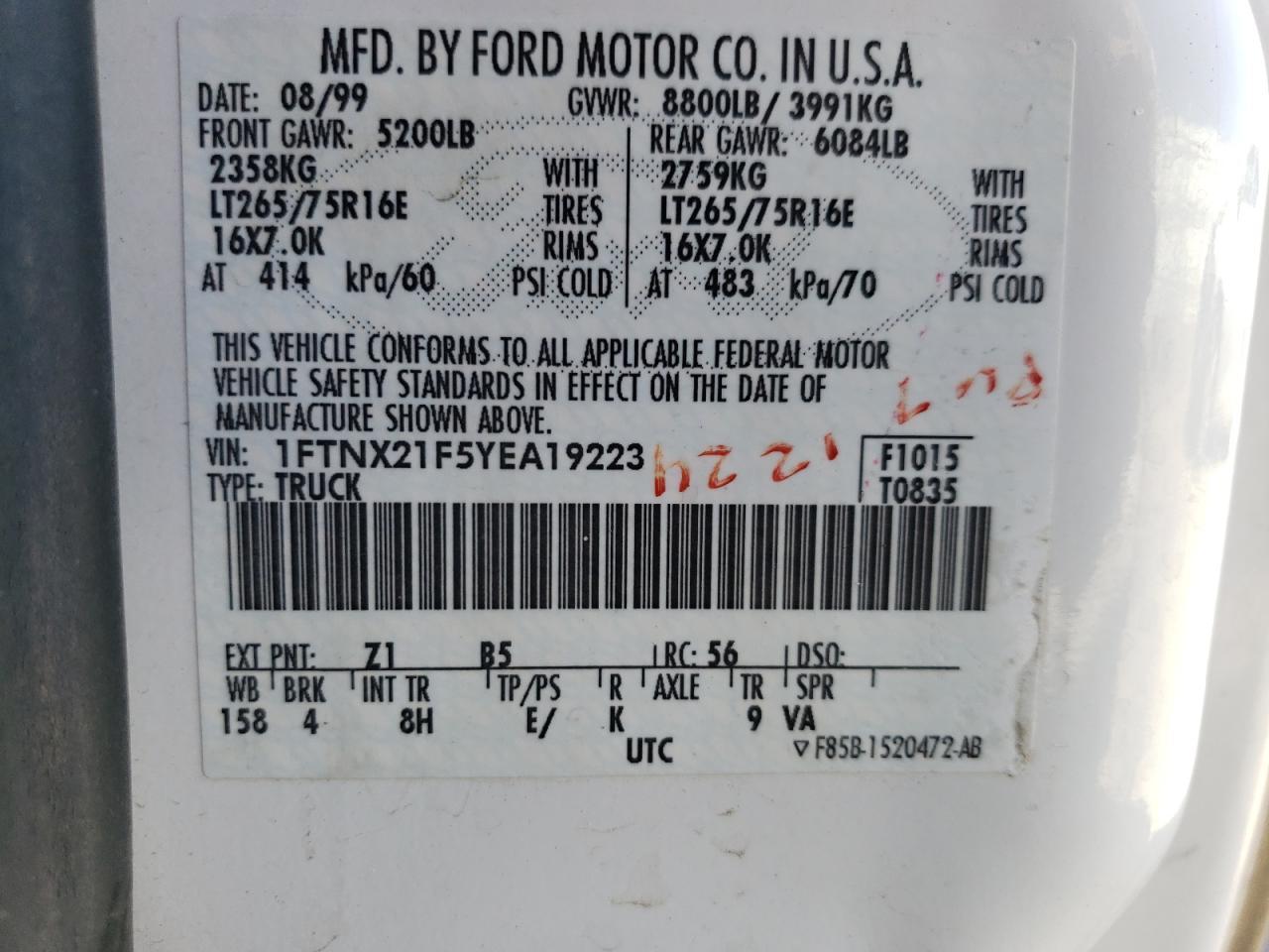2000 FORD F-250