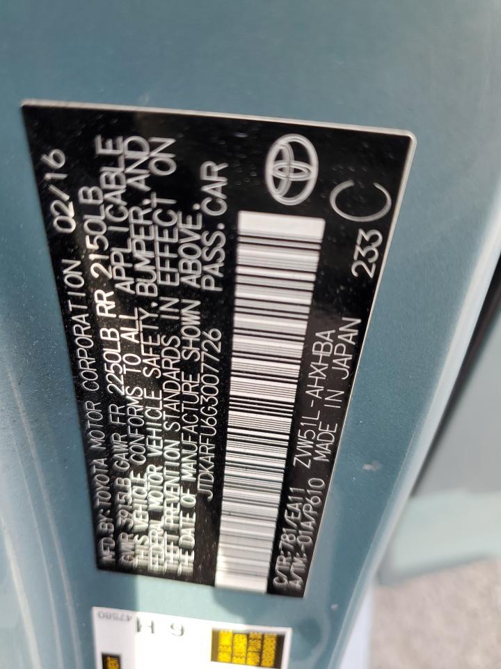 2016 TOYOTA PRIUS