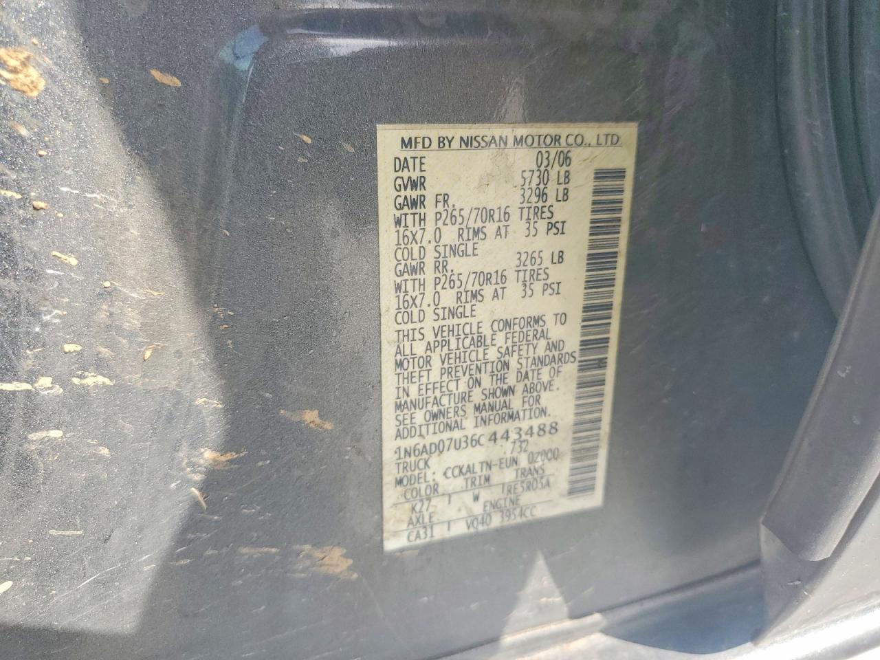 2006 NISSAN Frontier