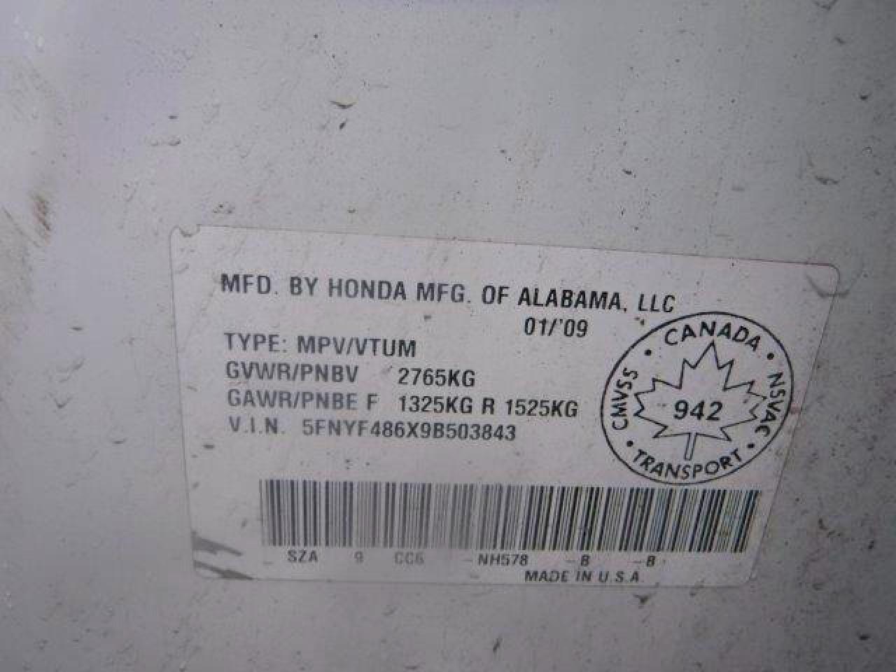 2009 HONDA PILOT