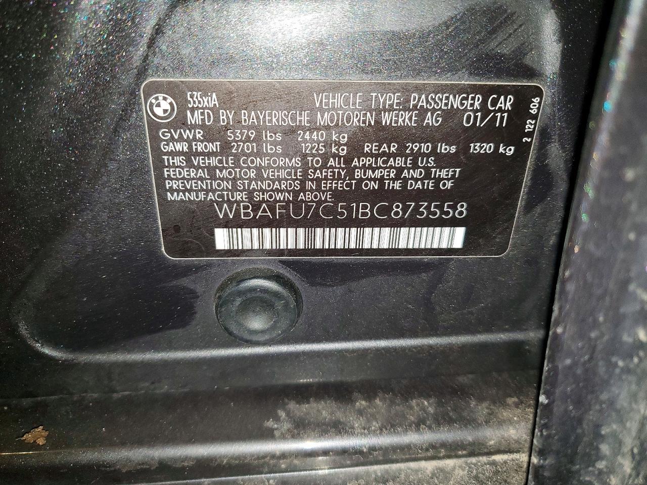 2011 BMW 5 series