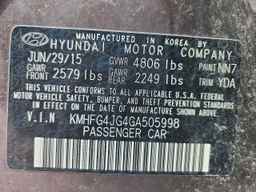 2016 HYUNDAI Azera