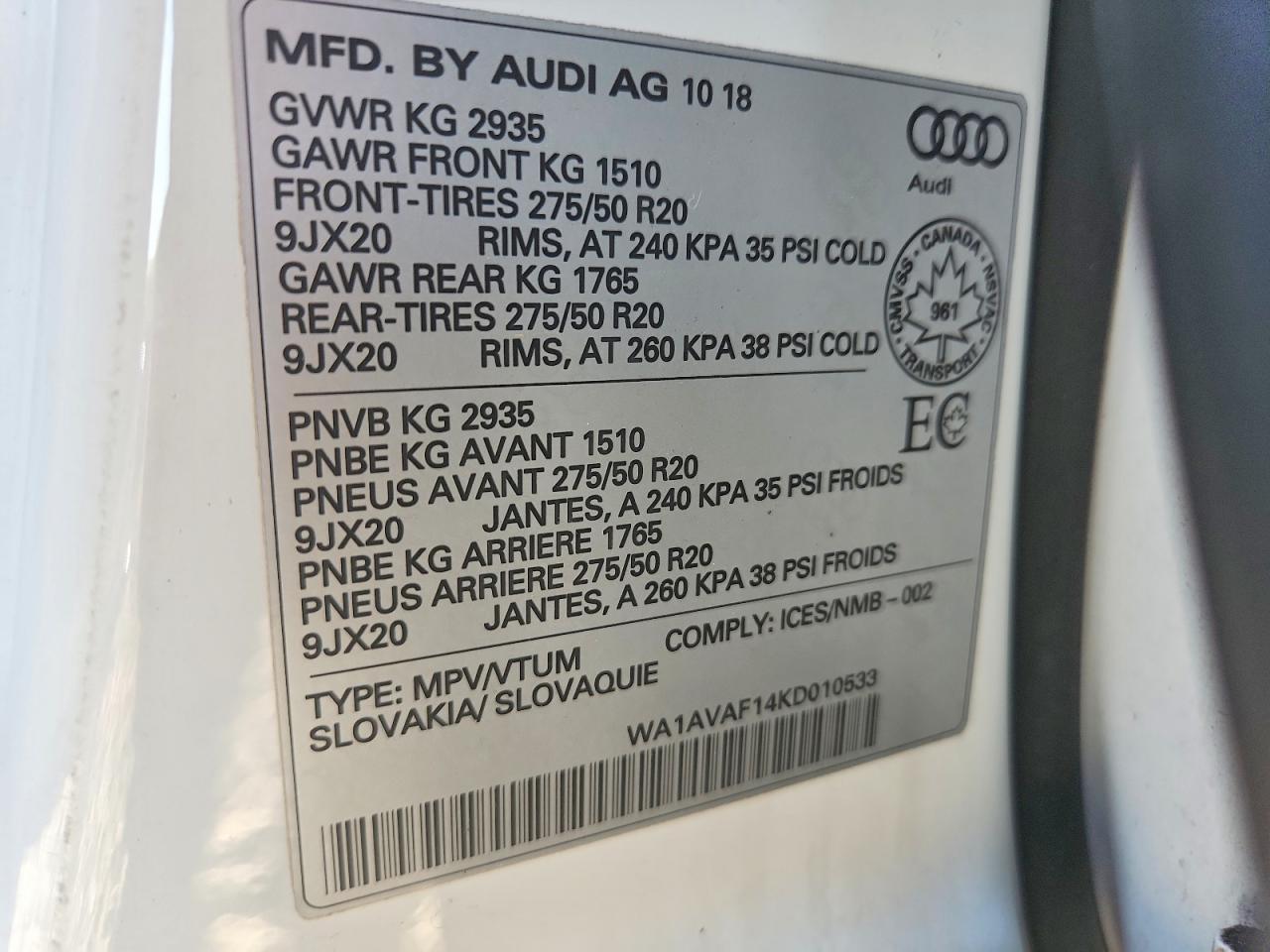 2019 AUDI Q8