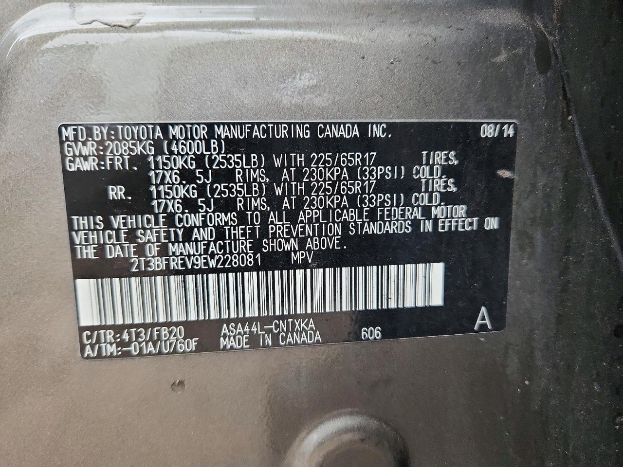 2014 TOYOTA RAV4