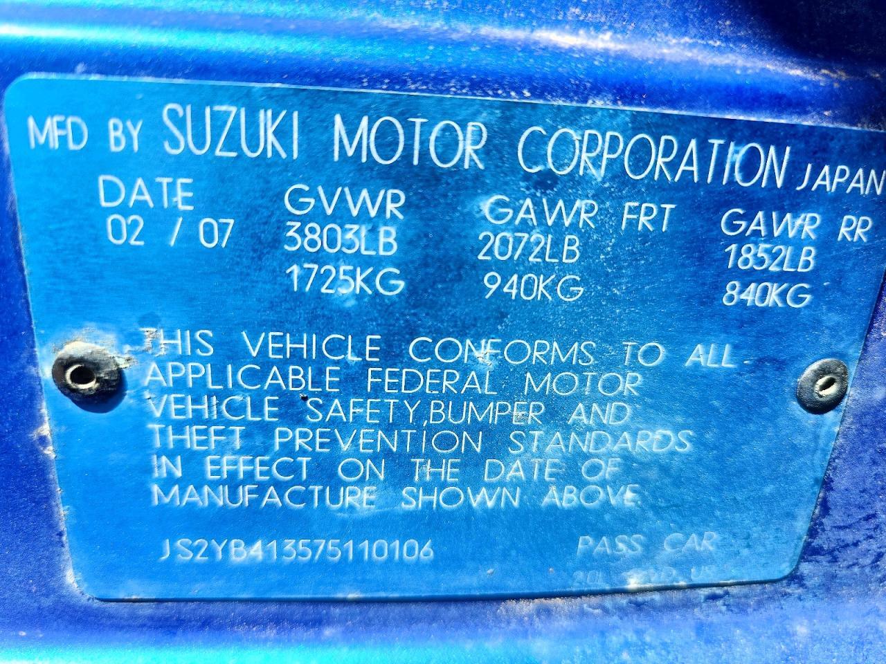 2007 SUZUKI SX4