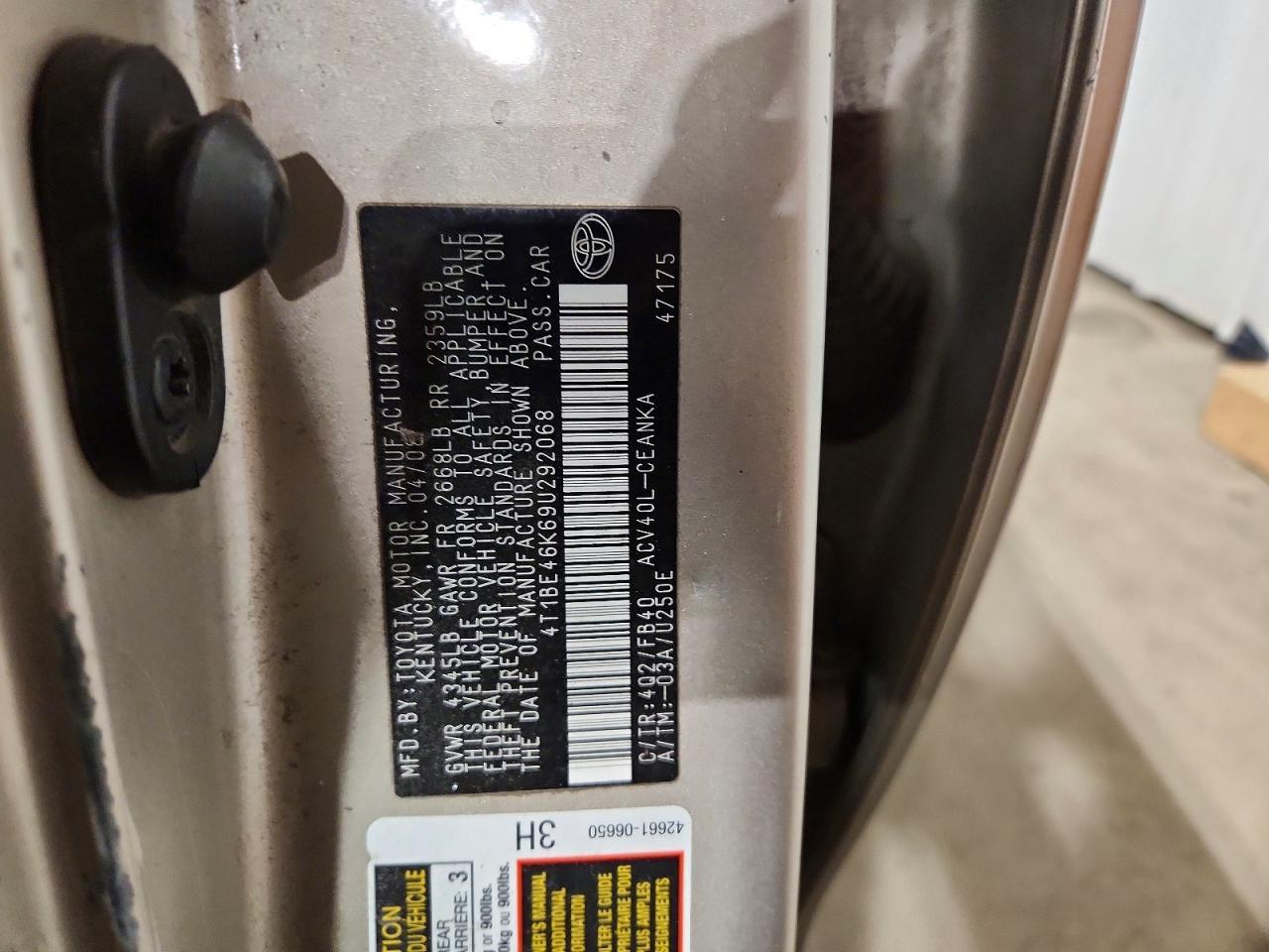 2009 TOYOTA CAMRY