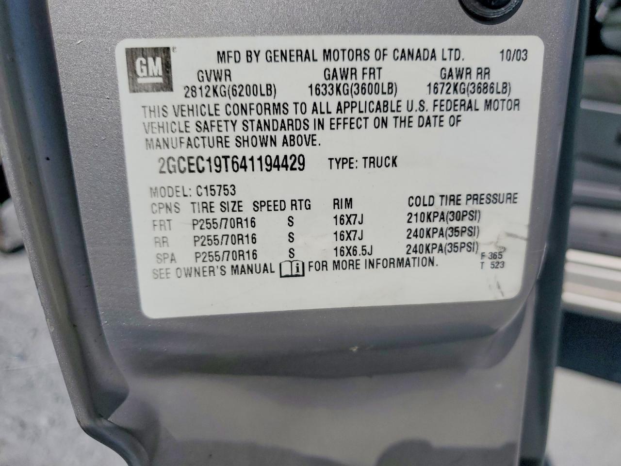 2004 CHEVROLET Silverado