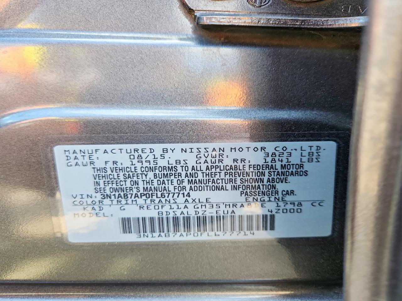 2015 NISSAN SENTRA