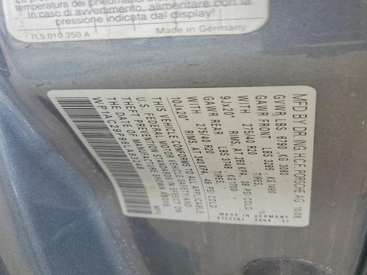 2006 PORSCHE CAYENNE