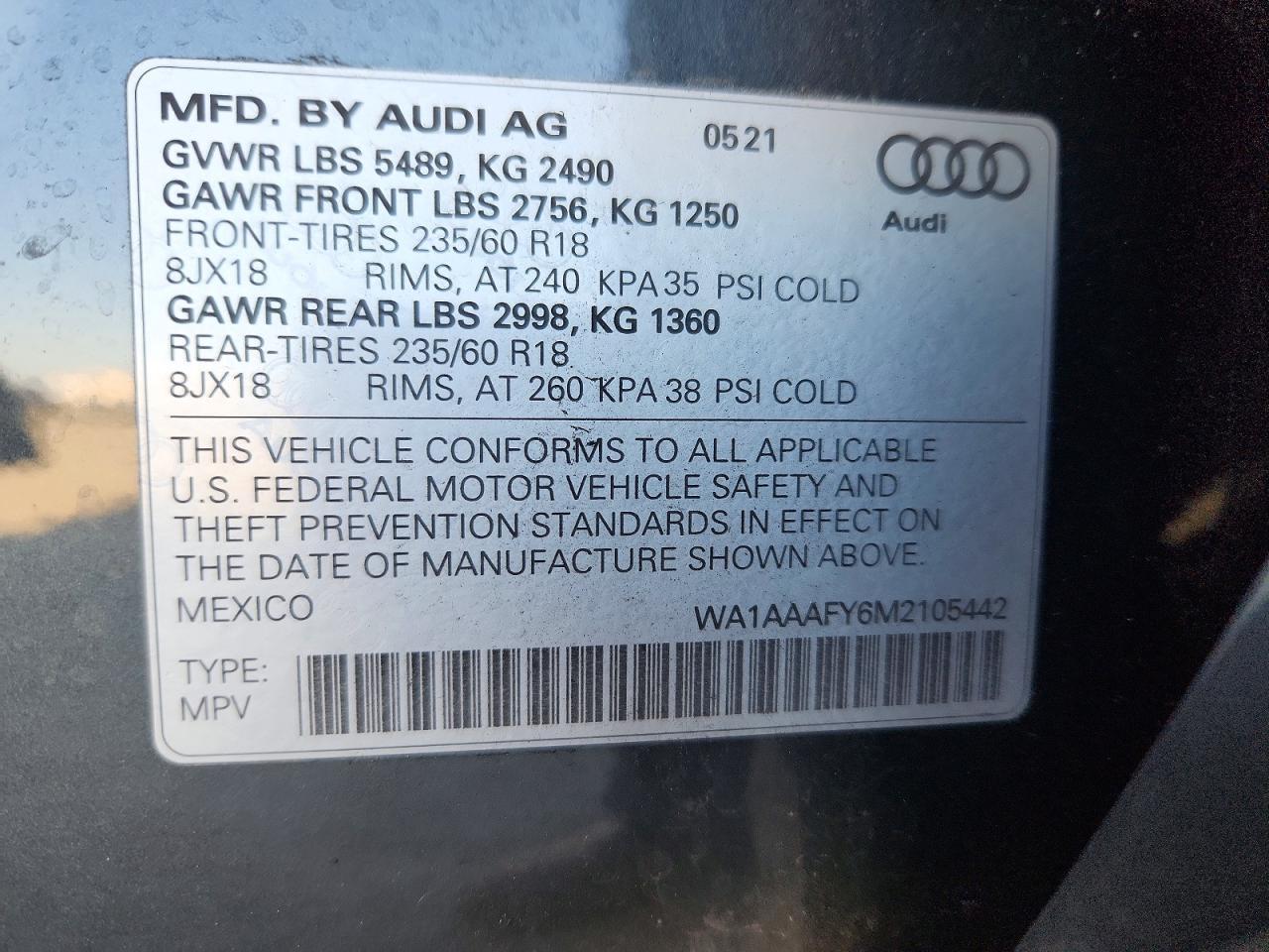 2021 AUDI Q5