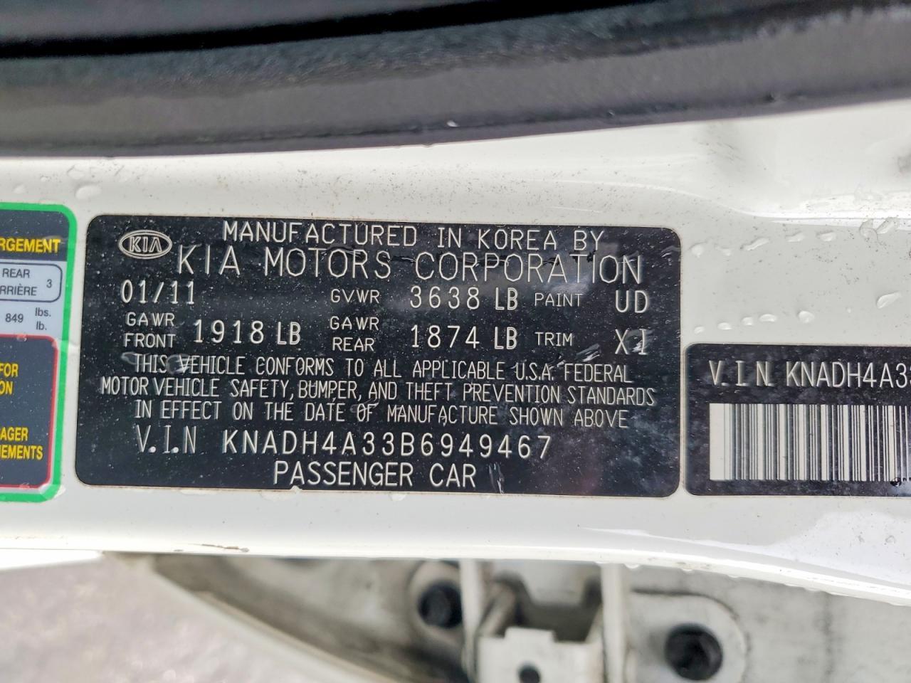 2011 KIA RIO