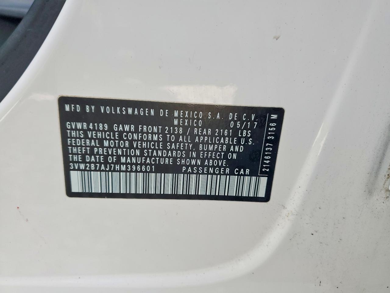 2017 VOLKSWAGEN JETTA