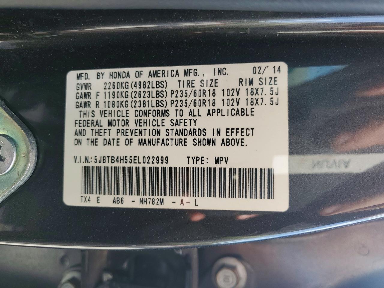 2014 ACURA RDX