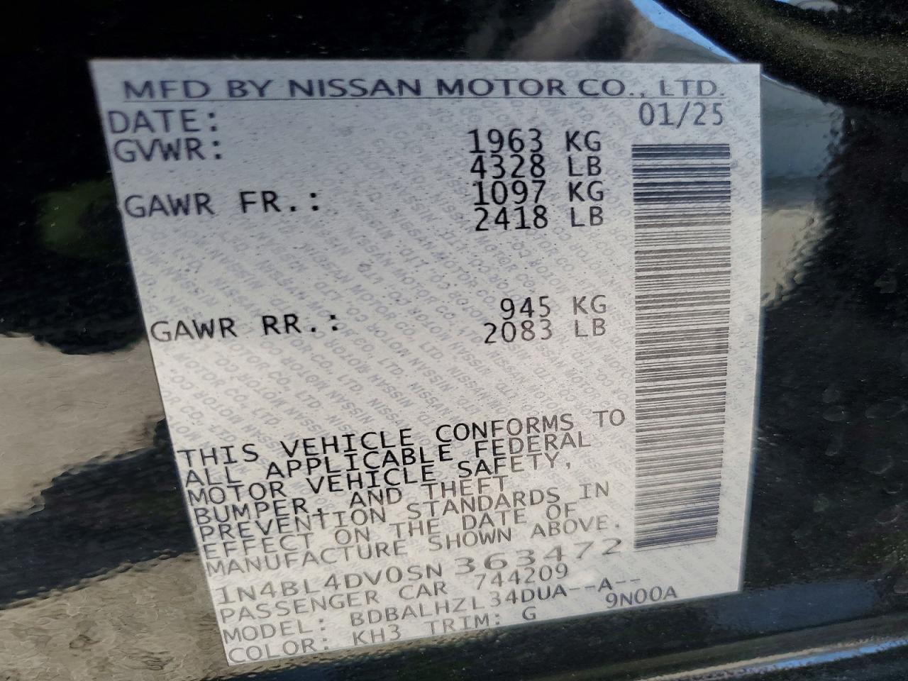 2025 NISSAN ALTIMA