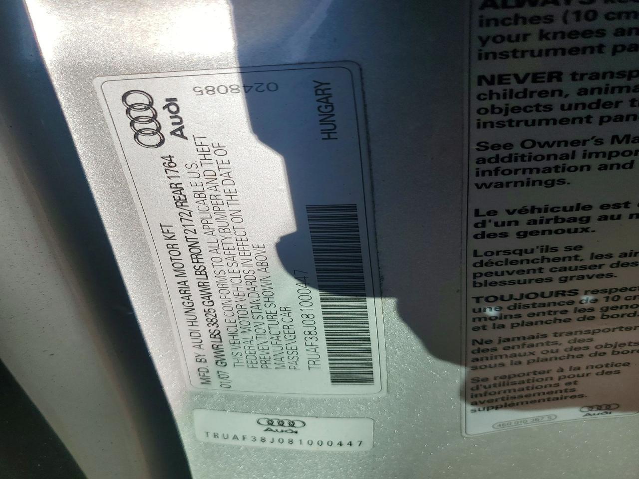 2008 AUDI TT