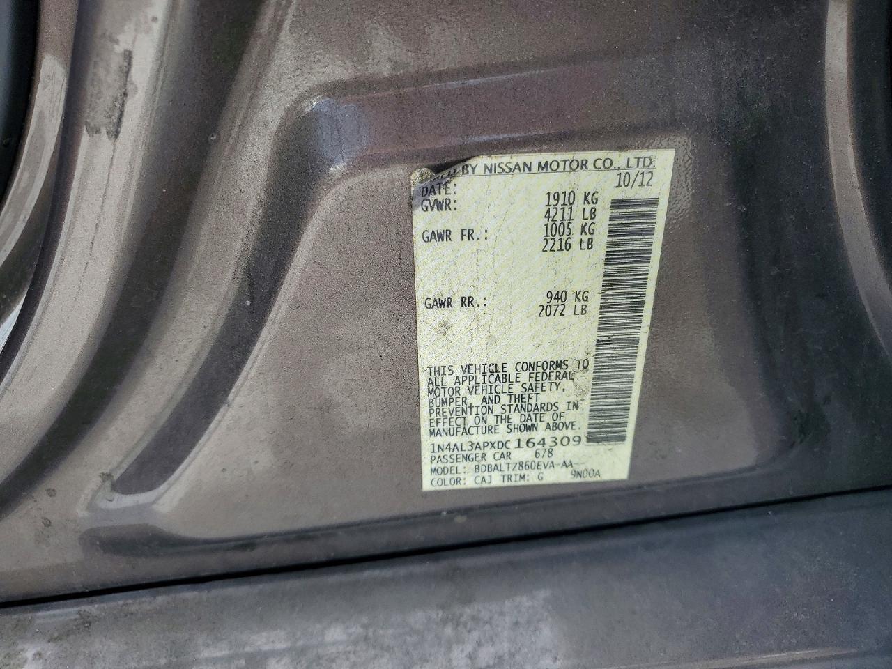 2013 NISSAN ALTIMA