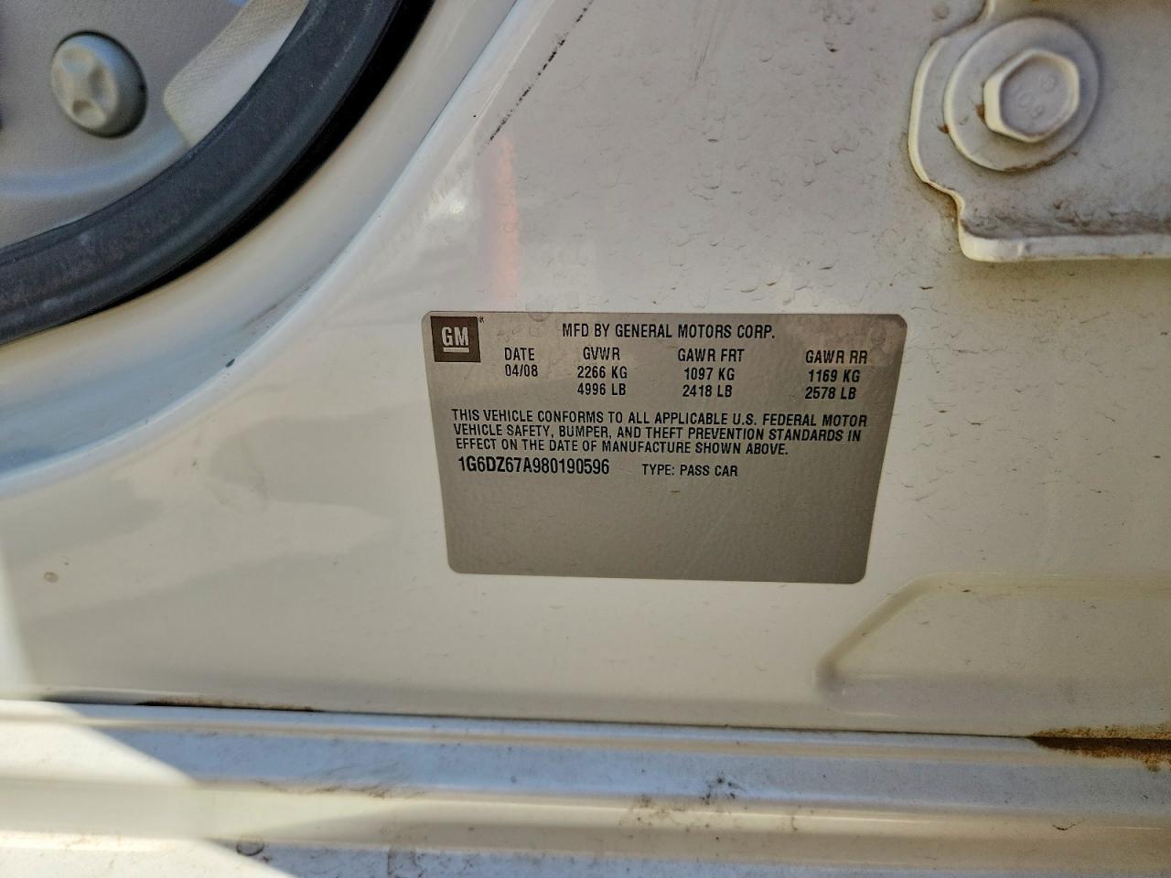 2008 CADILLAC STS