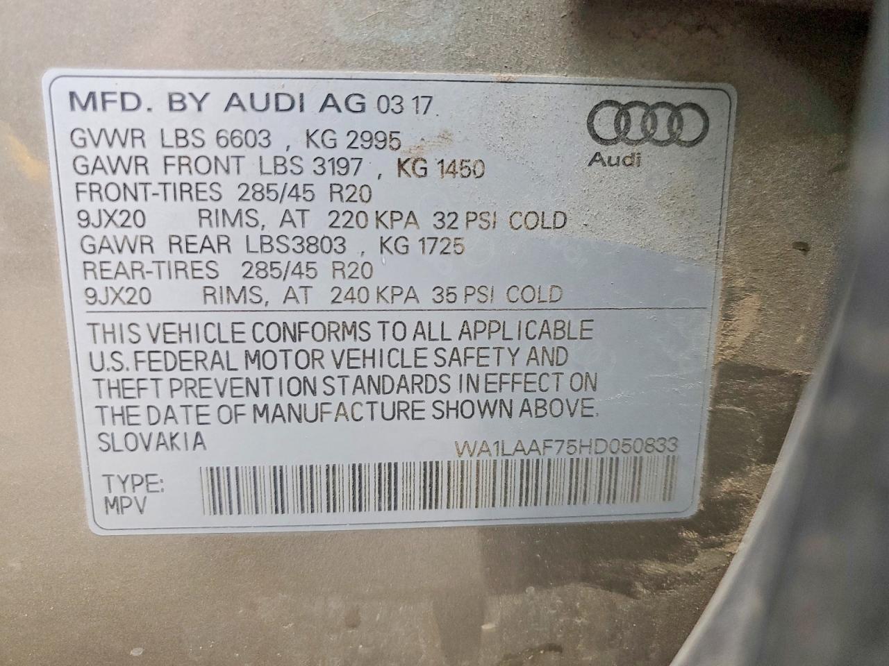 2017 AUDI Q7