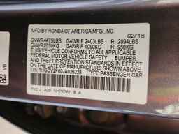 2018 HONDA ACCORD