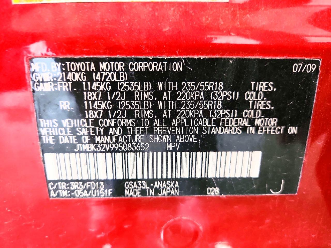 2009 TOYOTA RAV4