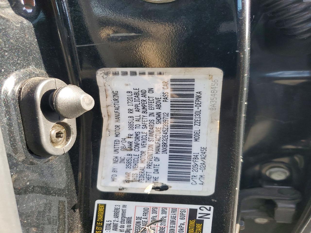 2005 TOYOTA COROLLA