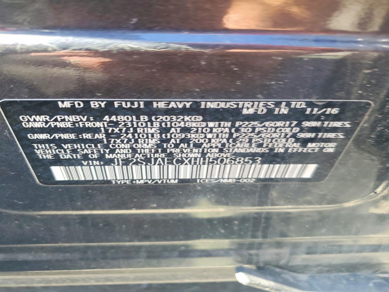 2017 SUBARU FORESTER
