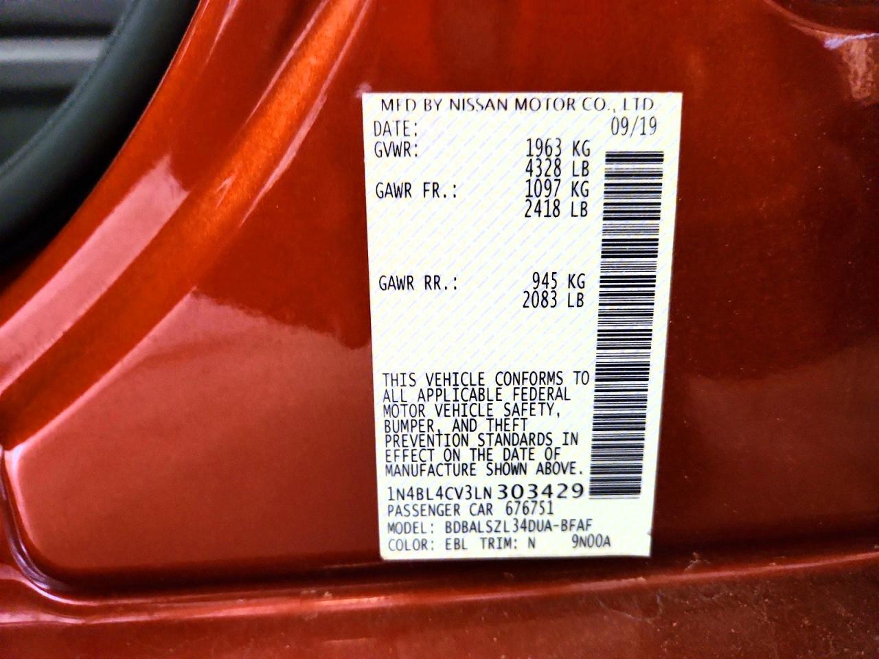 2020 NISSAN ALTIMA