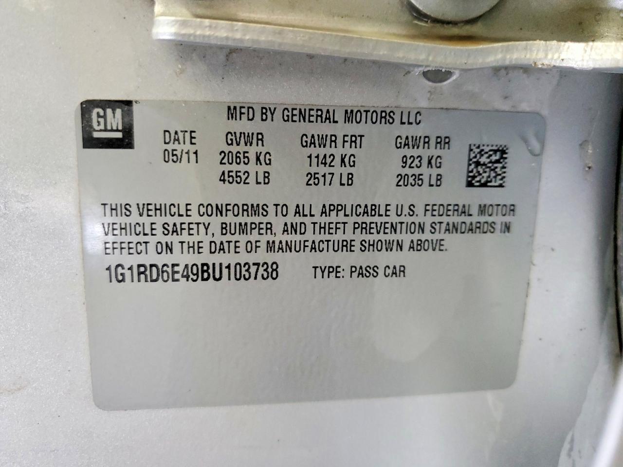 2011 CHEVROLET VOLT