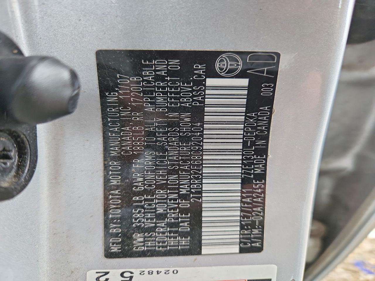 2008 TOYOTA COROLLA