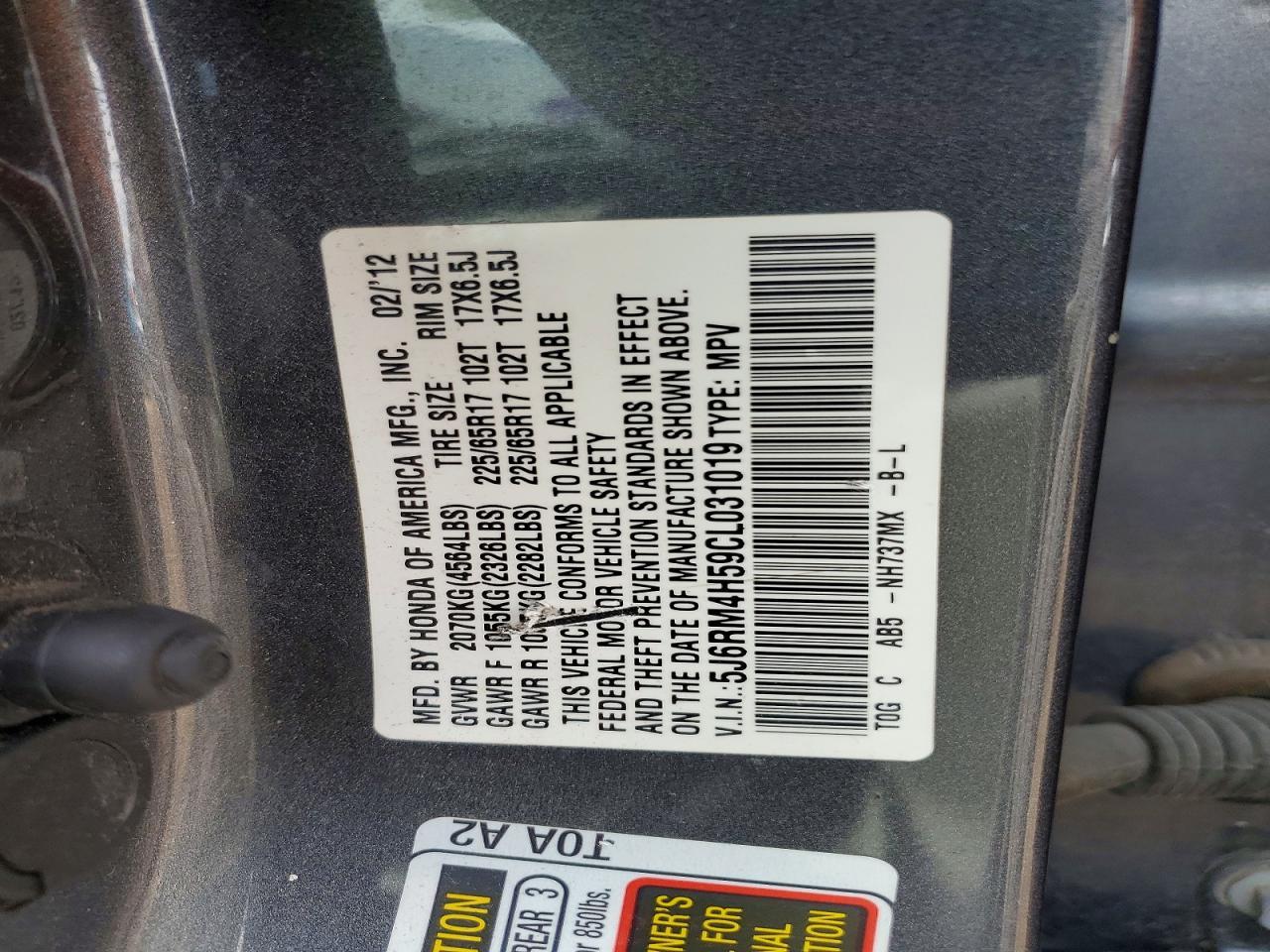 2012 HONDA CR-V