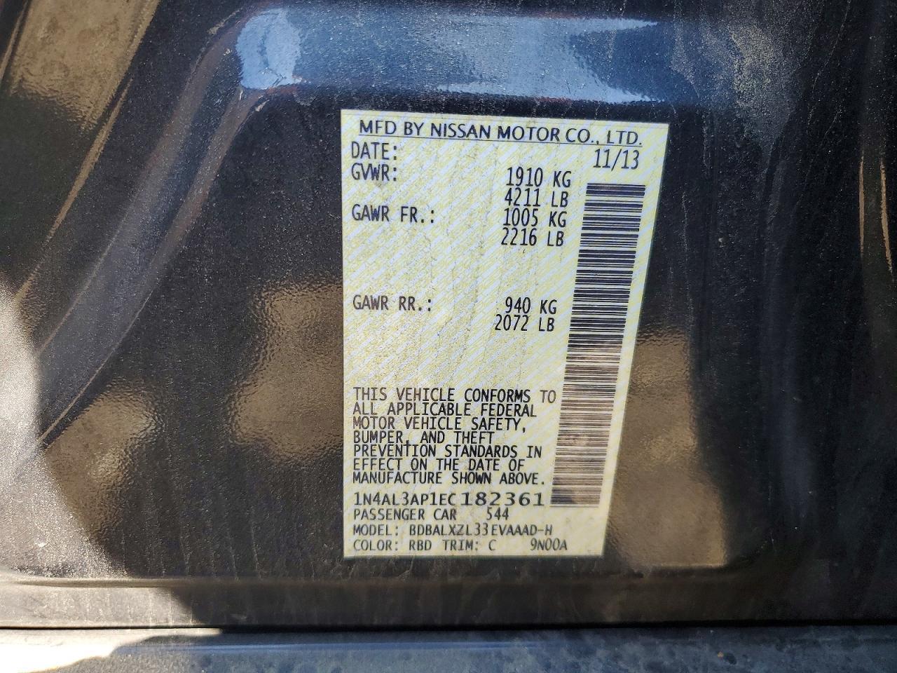 2014 NISSAN ALTIMA