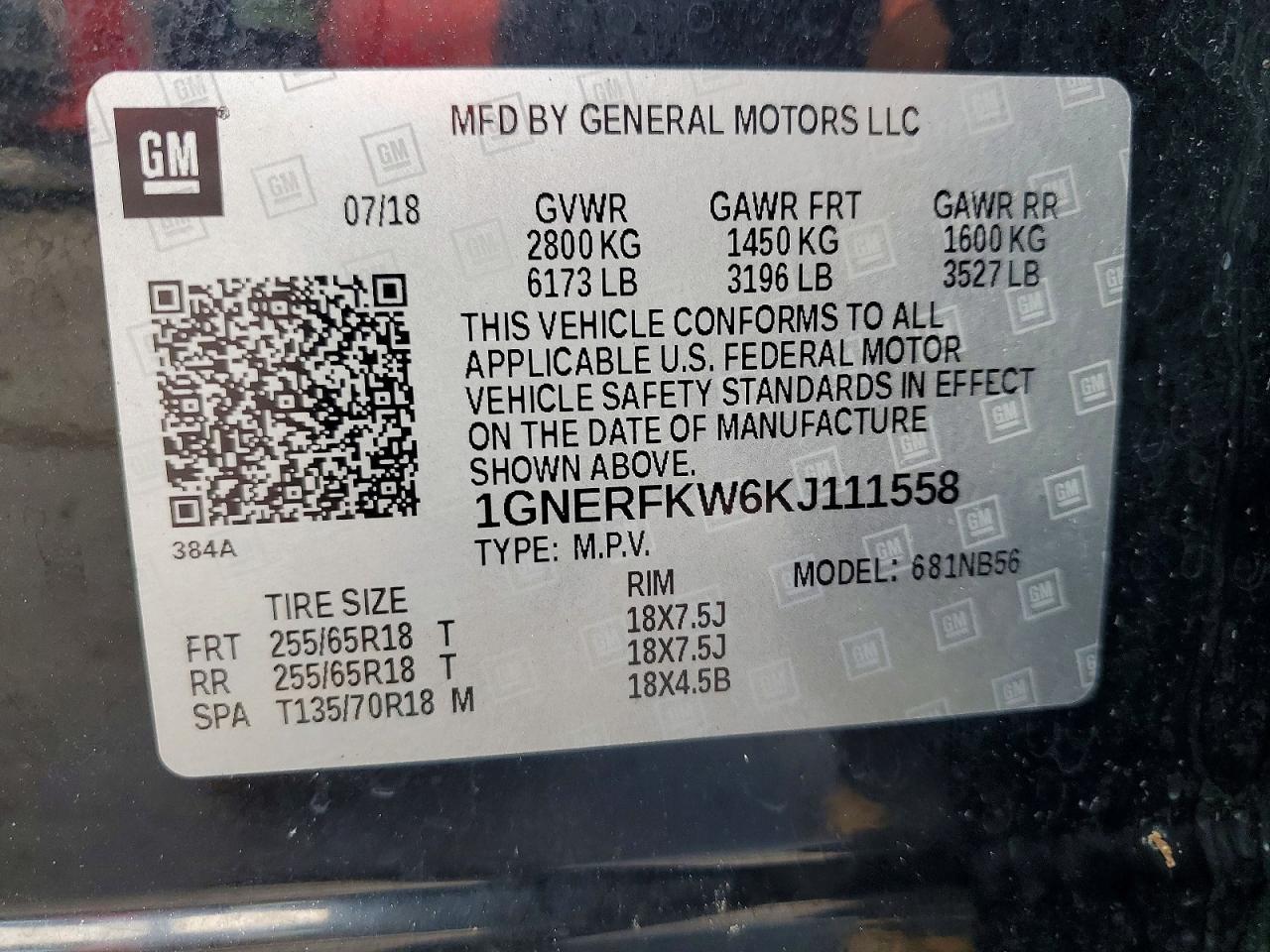 2019 CHEVROLET TRAVERSE
