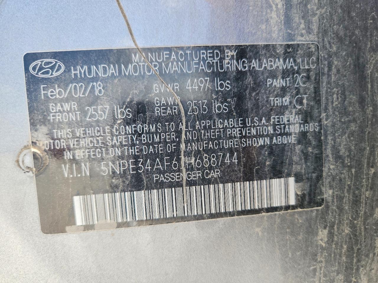 2018 HYUNDAI SONATA