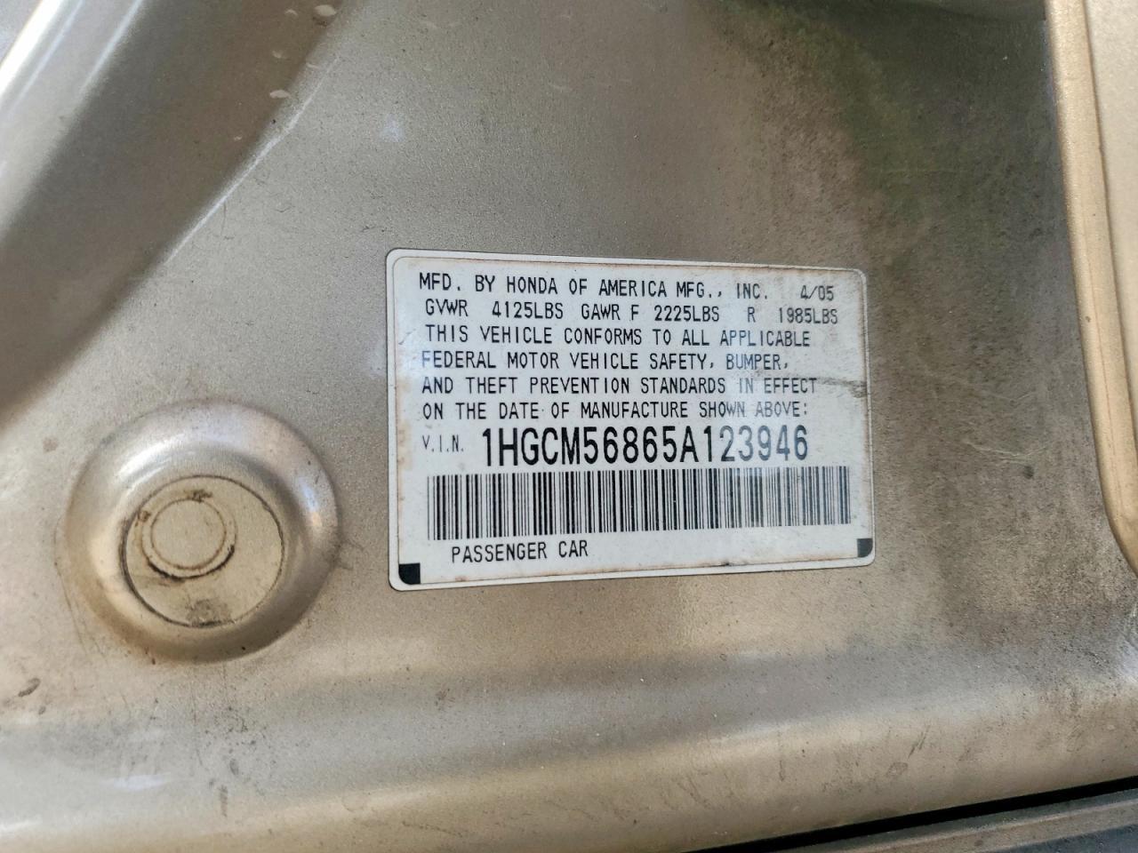 2005 HONDA ACCORD