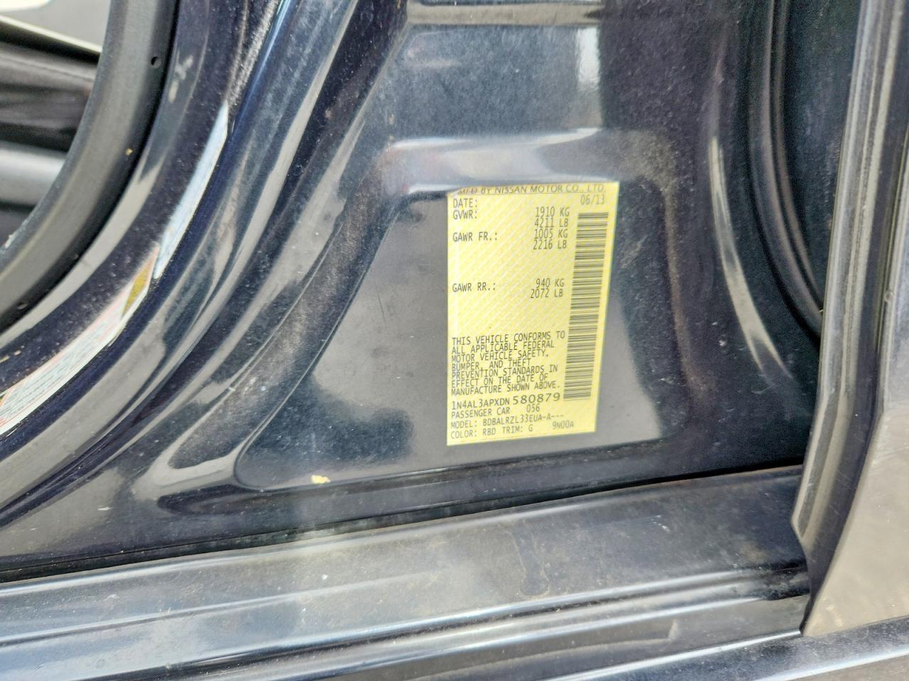 2013 NISSAN ALTIMA