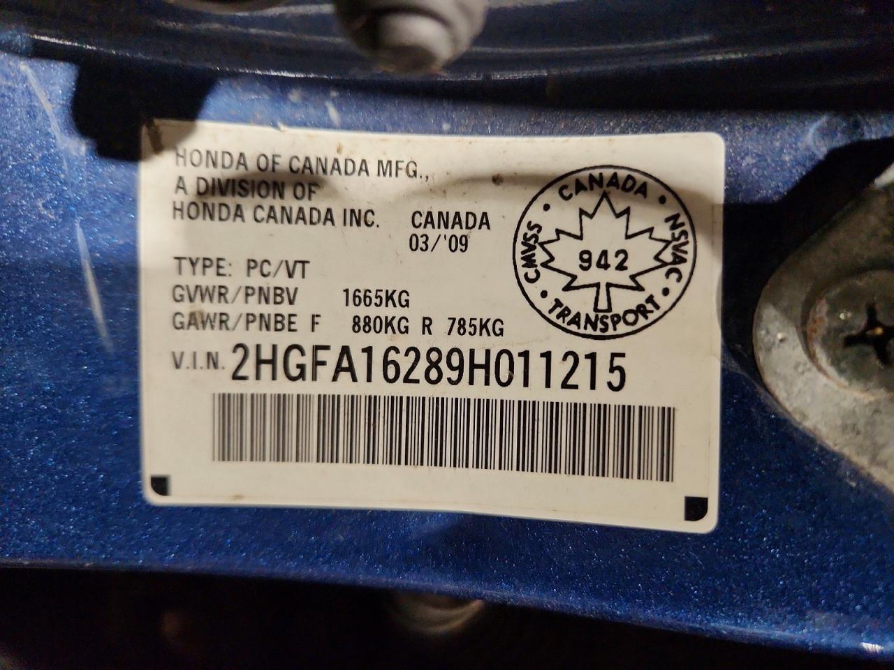 2009 HONDA CIVIC